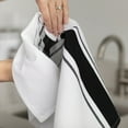 thumbnail image 5 of Sticky Toffee Striped Cotton Kitchen Dish Towels, Black, 4 Pack, 27.5 in. x 19.5 in., 5 of 5