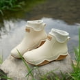 thumbnail image 2 of Dsscvnef Bottes de Pluie pour Femmes en Daim Pointu pour Automne Hiver Chaudes Confortables Décontractées Mode, 2 of 9