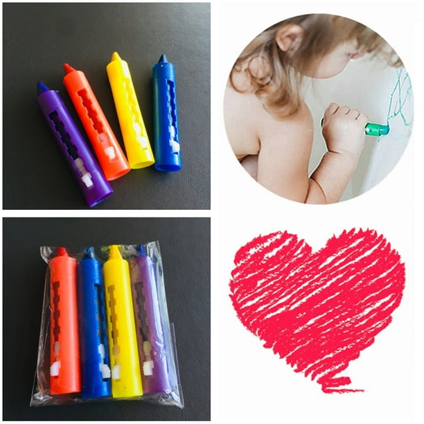 6 pièces/ensemble crayon de salle de bain effaçable Graffiti jouet Doodle  stylo pour bébé enfants se baignant 