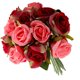 thumbnail image 4 of Ramo de rosas artificiales de 12 cabezas, paquete de flores de simulación, decoración del hogar, adorno de flores falsas para bodas, rosa roja Monstrate HA7941-05B, 4 of 6