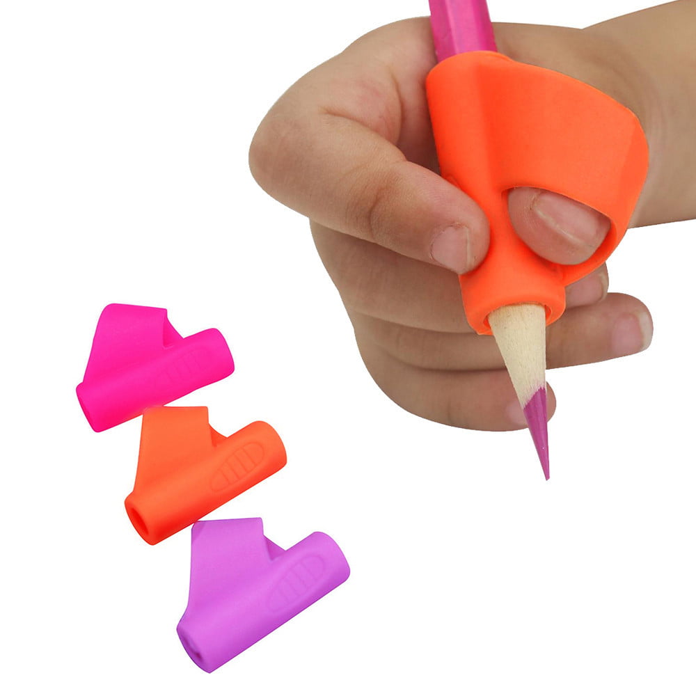 3Pcs Two-Finger Grip Child Pen Pencil Holder Writing Posture Correction Device 