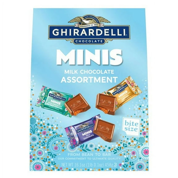 Ghirardelli Minis Milk Chocolate Assortment Bag, 16.1 Ounce