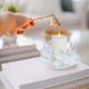 thumbnail image 5 of Portavelas Kolnlala con forma de flor de loto de cristal, 2 unidades, decorativo, 5 of 7