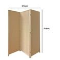 thumbnail image 5 of 3 Panel Bamboo Shade Roll Room Divider, Beige- Saltoro Sherpi, 5 of 5