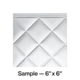 thumbnail image 1 of FASÄDE Quilted Decorative Vinyl Backsplash Panel in Brushed Aluminum (6X6 Inch Sample), 1 of 5