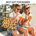 thumbnail image 5 of Large Capacity Tote Bag,Yellow and Brown Of Leopard Print Handbag Fashion Luxury Tote Bag,15.7"x13"x 5.1" Inches,Laptop Compatible, 5 of 6