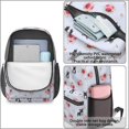 thumbnail image 4 of French Bulldog and Rose Purple Pattern 17" Waterproof Oxford School Backpacks for Teens, S-Shape Padded Straps, for School, Travel, Hiking, Camping, 4 of 4