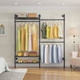 thumbnail image 6 of Timate F2 Industrial Pipe Clothes Rack Wall Mounted Clothing Rack for Hanging Clothes,Black, 6 of 9