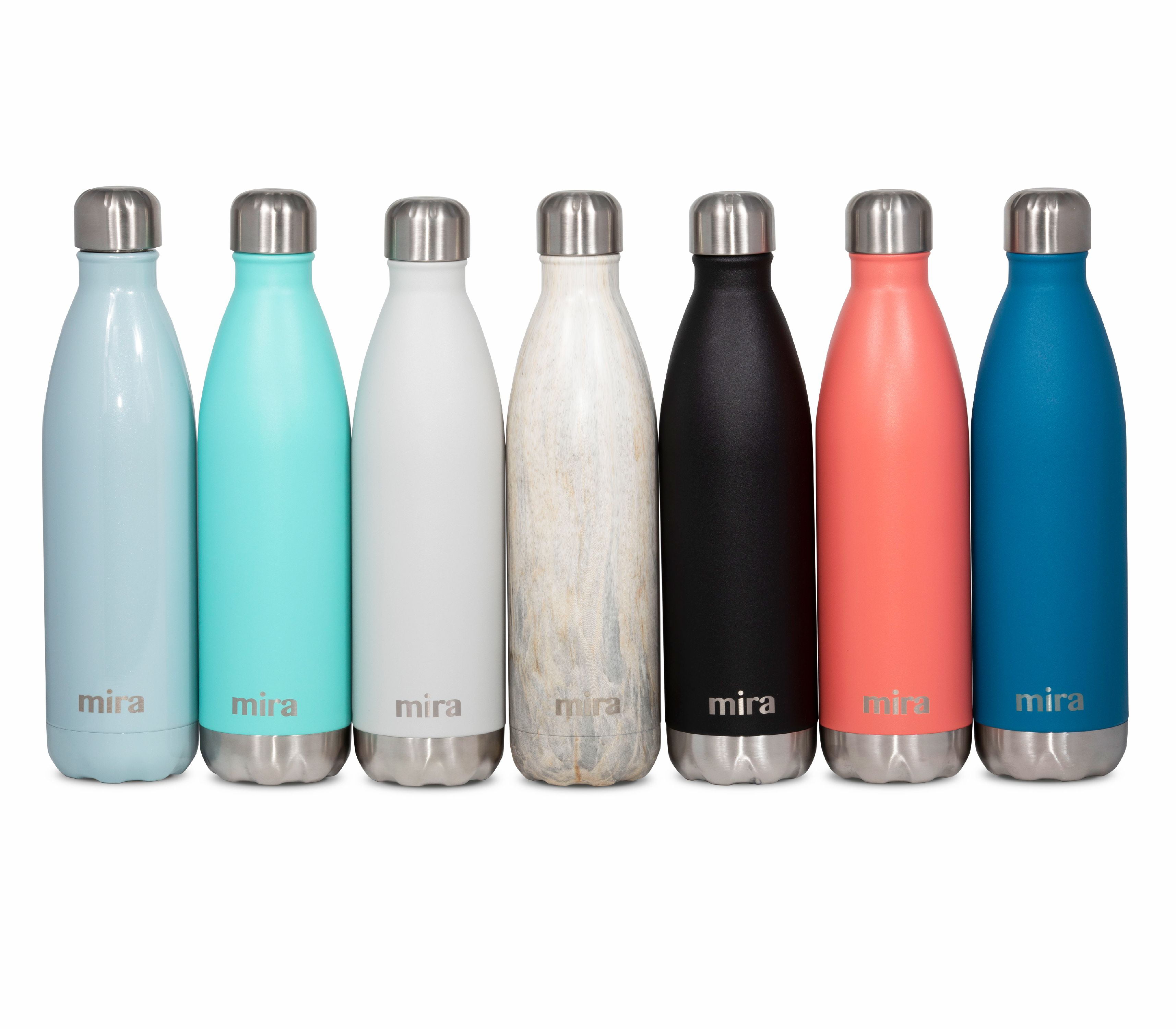Champagne MIRA Vacuum Insulated Leak-Proof Portable Sports Water Bottle 34 oz 