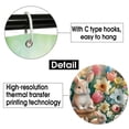 thumbnail image 4 of CaiYueKe Waterproof Shower Curtain Easter Bunny Egg Pattern Bathroom Decor Wet Dry Separation Hanging Liner Polyester Fabric Washable Durable Water Resistant Spring Holiday Themed, 4 of 4