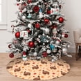 thumbnail image 5 of Lsque Turkey And Autumn Leaves Print Christmas Tree Skirt, Tree Skirt with Ties or Velcro, Perfect for Holiday Decorations, Halloween, and New Year-30", 5 of 7