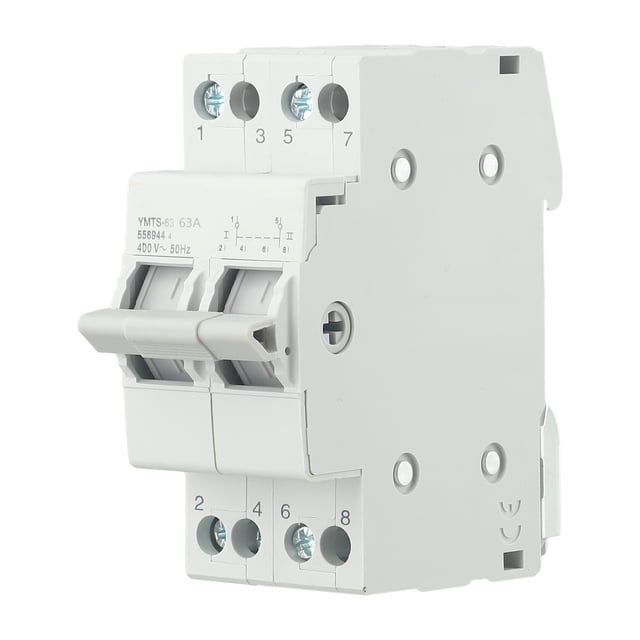 BTOER Brand New Transfer Switch Circuit Breaker 1 Pc 2P 40A 63A Dual Power Manual Tool For Current And Voltage Tools