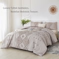 thumbnail image 2 of RYNGHIPY King Size Comforter Set 3Pcs Boho Tufted Jacquard Bedding Comforter Set Bohemian Farmhouse Style Textured Bed Set for Women Men (King, Light Grey), 2 of 8