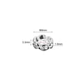 thumbnail image 2 of Unique Bargains 8mm Spacer Beads, 100pcs Bead Spacers Rhinestone Round Bulk Beads Wave for Jewelry Making, Dark Silver, 2 of 5