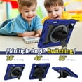 thumbnail image 6 of XYX 3in1 Rotating Stand Case for Xiaomi Pad 7/Xiaomi Pad 7 Pro 11.2 inch 2024 with Hand/Shoulder Strap, Shockproof Rugged, Navy Blue, 6 of 7