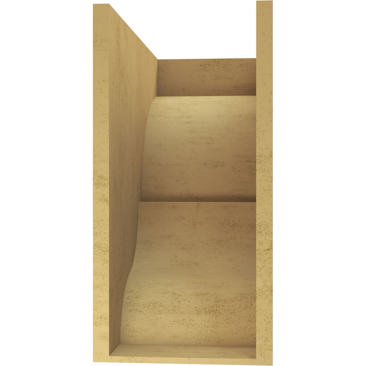 11"W x 22"D x 22"H Classic Asheboro Rough Cedar Woodgrain TimberThane Corbel, Primed Tan