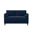 thumbnail image 3 of LifeStyle Solutions Jareth Loveseat in Navy Blue Fabric Upholstery, 3 of 7