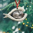 thumbnail image 4 of Siberian Husky Angel Car Ornament – Memorial Dog Gift & Xmas Tree Hanging Decor, 4 of 5