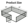 thumbnail image 3 of Queen Size Montessori Floor Bed, Heavy Duty Metal Floor Bed Frame with Safety Fence and Door, Montessori Floor Bed Frame for Boys and Girls, Black, 3 of 6