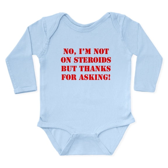 CafePress - STEROIDS Body Suit - Long Sleeve Cotton Baby Bodysuit