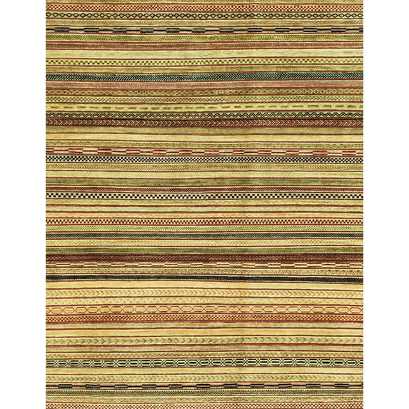 Ahgly Company Indoor Rectangle Abstract Golden Brown Yellow Abstract Area Rugs, 5' x 7'