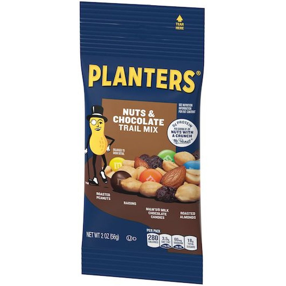 Planters Snack Nut Chocolate Trail Mix, 2 Ounce -- 72 per Case.