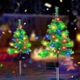 thumbnail image 4 of MOQIN Solar Small Christmas Trees for Outdoor Decorations, LED Artificial Prelit Christmas Tree, Solar Powered Xmas Tree with Lights for Outside Pathway Porch Yard Christmas Decor, 31.5 inch, 4 of 9
