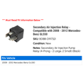 thumbnail image 2 of Secondary Air Injection Relay - Compatible with 2008 - 2012 Mercedes-Benz GL550 2009 2010 2011, 2 of 2