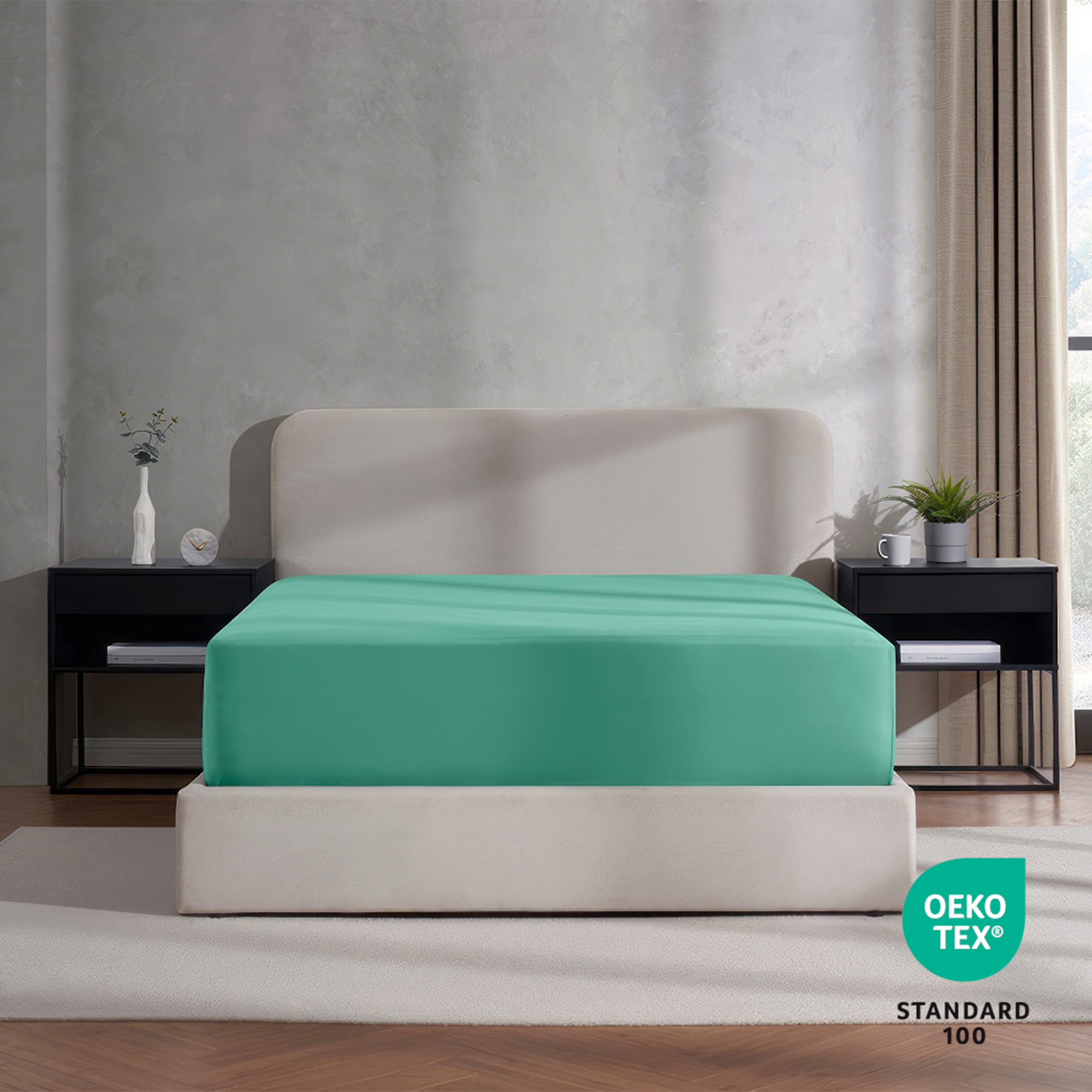 LammaLoe Extra Deep Pocket Full Size Fitted Sheet Only, Fits 18" to 24" Mattress, Soft Microfiber Fitted Bed Sheet, Mint Green