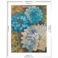 thumbnail image 5 of Art.com Pretty Blue Dahlias 1 Art Print by Vera Hills, White Frame Wall Art, 23" x 29", 5 of 5