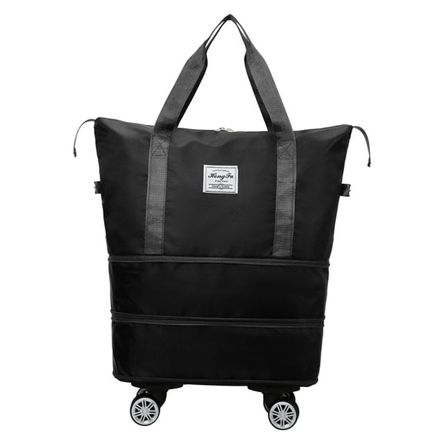 SDNall Sac de Voyage à Roues Universel avec Roues, Grand Sac Fourre-Tout Pliable Imperméable à Grande Capacité pour Femmes, Valise Multifonction pour le Voyage