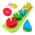 thumbnail image 4 of Juguetes apilables de silicona para clasificar colores, juguete de aprendizaje cognitivo, regalo de cumpleaños para hogar, juego de , juguete, 4 of 7