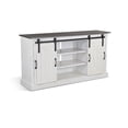 thumbnail image 2 of Sunny Designs Carriage House 65" Barn Door TV Stand in Off White Dark Brown, 2 of 2