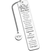 Mothers Day Gifts for Mom Mother, Appreciation Gifts Mom Bookmark from Daughter Son, Mom Happy Birthday Retirement Gifts for Women, Easter Basket Stuffers for Women, to My Mom Gifts Idea Bookmark