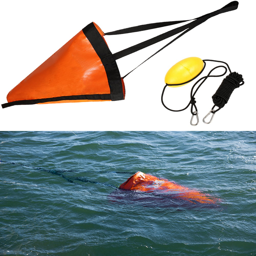 Kayak Drift Throw Anchor Fishing Boat Tow Rope Drogue Anchor Buoy Rope Kit for Boat Kayak Canoe Fishing Sailboat
