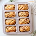 thumbnail image 6 of CHEFMADE Brownie Cake Pan, 8-Cavity Non-Stick Rectangle Muffin Pan Blondie Bakeware for Oven Baking (Champagne Gold), 6 of 13