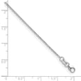 thumbnail image 5 of Diamond2Deal 14K White Gold Diamond-Cut 1.3mm Solid Flat Cable Chain Necklace for Women 18", 5 of 6