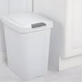 thumbnail image 6 of 7.5-gallon white trash can with push-open lid: Ideal for use as an office trash can, under-sink trash can, or a covered trash can in the kitchen, bathroom, or utility room, 6 of 7
