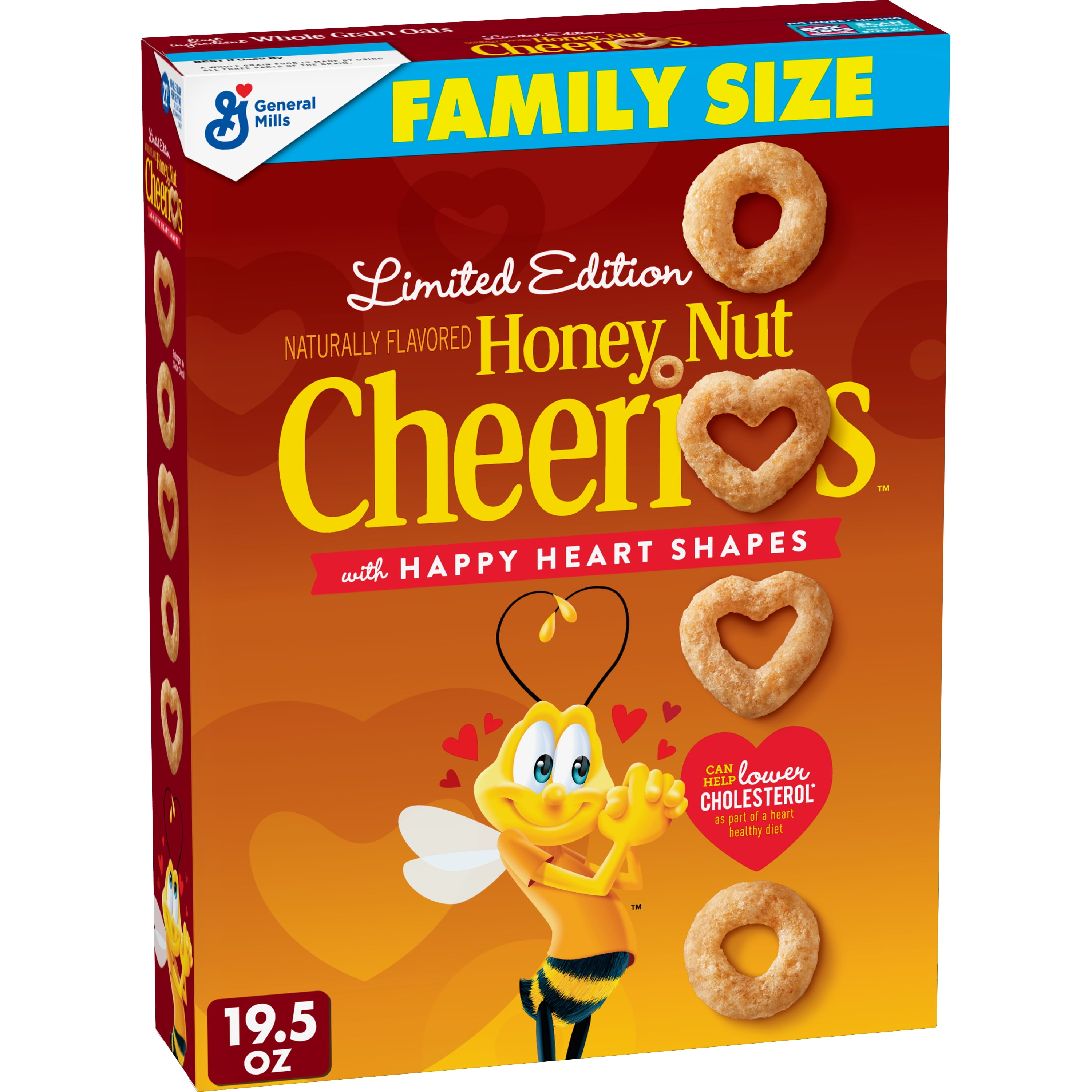 Honey Nut Cheerios, Cereal with Oats, Gluten Free, 19.5 oz Walmart