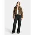 thumbnail image 2 of No Boundaries Faux Fur Jacket, Women's, 2 of 5