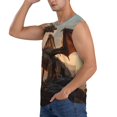 thumbnail image 3 of Fotbe Sky Sunset Bronze Dragon Men's Camiseta sin Mangas Estampada para Hombres, Playera Casual para Gimnasio, Entrenamiento, Playa-3X-Large, 3 of 7