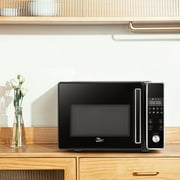 Uten Stainless Steel Countertop Microwave Oven, Digital Touchscreen with Presets, 0.85 Cu Ft, 1800W Fast Cooking, Silver