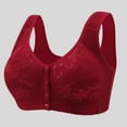 thumbnail image 2 of vigerkar Daisy Bras for Older Women，Front Closure Daisy Bra for Senior Women Full Coverage Front Snap Bra Red, XXL, 2 of 4