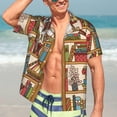 thumbnail image 6 of Mens Casual Hawaiian Shirts Short Sleeve Button Down Beach Shirts, 6 of 8