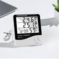 thumbnail image 2 of Bdday Home Humidity Meter Indoor Dry And Wet Electronic Clock Thermograph Intelligent Industrial Digital Display Temperature And Humidity Meter, 2 of 6