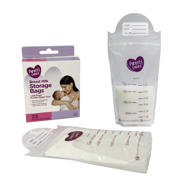 Parent's Choice Breast Milk Storage Bag, 25 Count