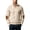 Beige, variant on Men's Jacquard Knit Full Zip Stand Collar Jacket Slim Fit Elbow Suede Patch Ribbed Cuffs Hem Fall Spring Outerwear for Men 2026 White M