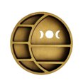 thumbnail image 2 of Baohd Wood Crescents Moon Shelf Round Hallow Decorative Multi Layer Household Bedroom Kitchen Sundries Storage Rack Bracket, 2 of 6