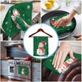 thumbnail image 3 of Green Snowman Christmas Kitchen Towels Set of 4, Water Absorbent Dish Towel, Xmas Snowflake Watercolor Decorative Hand Towels - Quick Drying Cloth for Cooking Baking, 18x28 Inch, 3 of 8