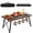 Black+Brown, variant on LAUSAINT HOME Egg Roll Table, 4 Foot Carbon Steel Foldable Camping Table, Roll‑up Portable Metal Picnic Table for Beach RV, With Carry Bag, Khaki
